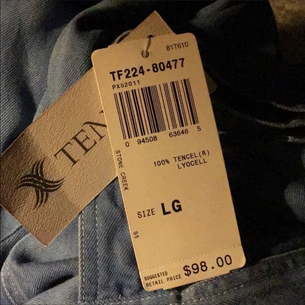 Pendleton chambray denim shirt Blue Size Large New - Picture 9 of 9